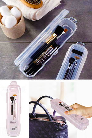 Multi Transparent Lidded Bag Storage - Toothbrush - Makeup Brush - Pencil Case