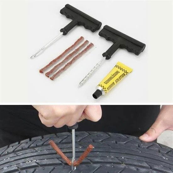 6 Piece Car Motorcycle Automobile Bicycle Tire Repair Kit Car Maintenance Kit