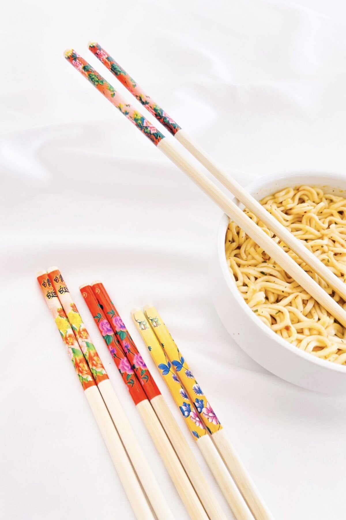 Bamboo Chopstick Chopstick Chopstick Washable Reusable (3 Pairs- 6 Pieces)