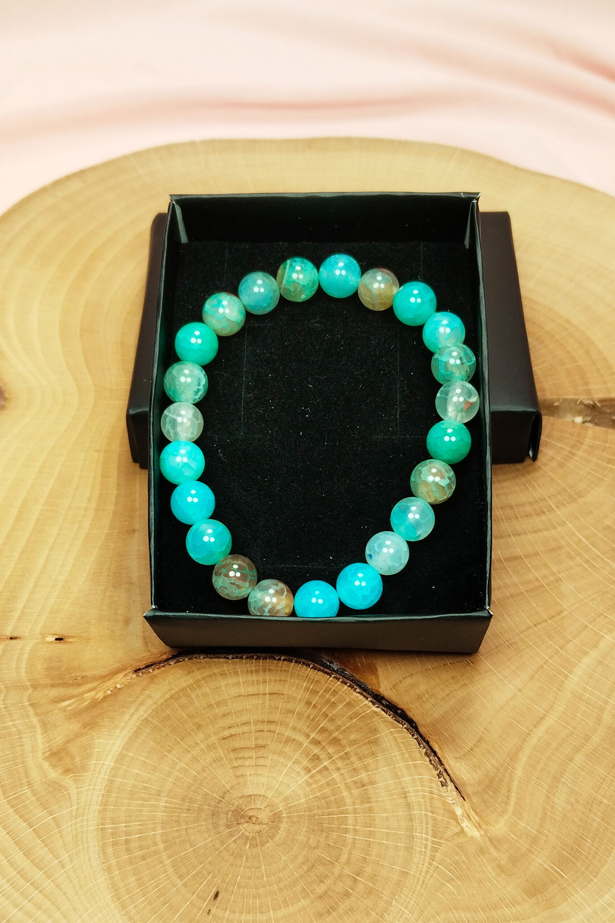 Aquamarine Natural Stone Bracelet Boxed