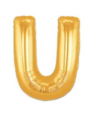 U Letter Foil Balloon Gold Color 40 inch