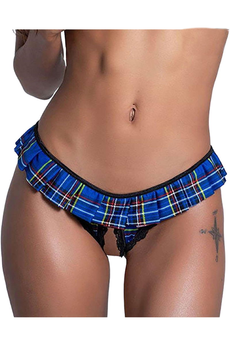 Women's Fancy Lingerie Thong Panties Perfect Fall D145 Checked