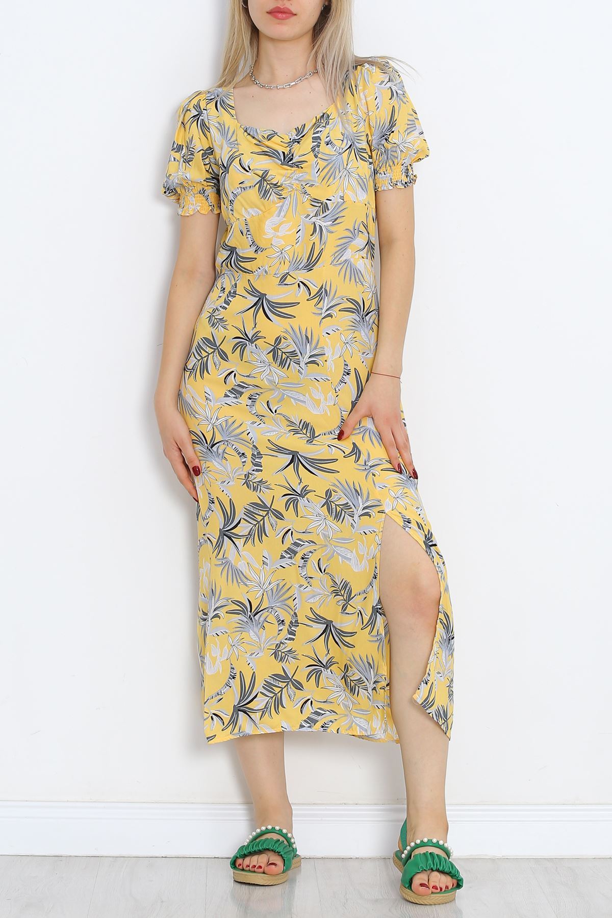 Kiss Collar Dress Light Yellow