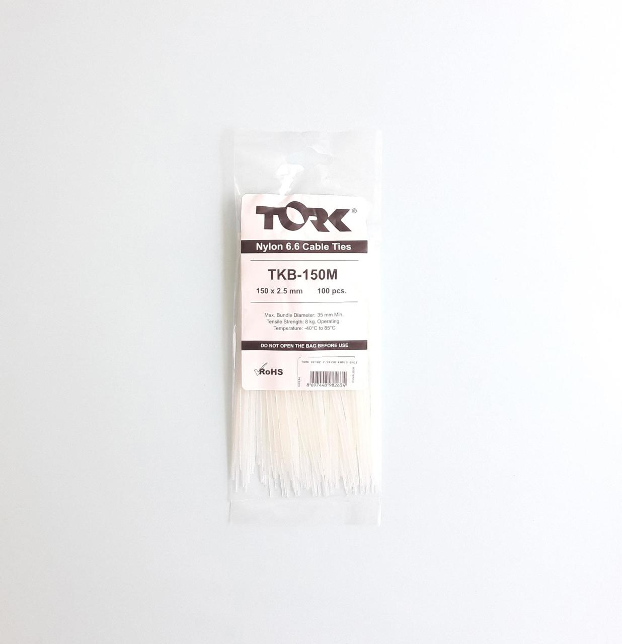 Tork White Cable Tie 2.5X150