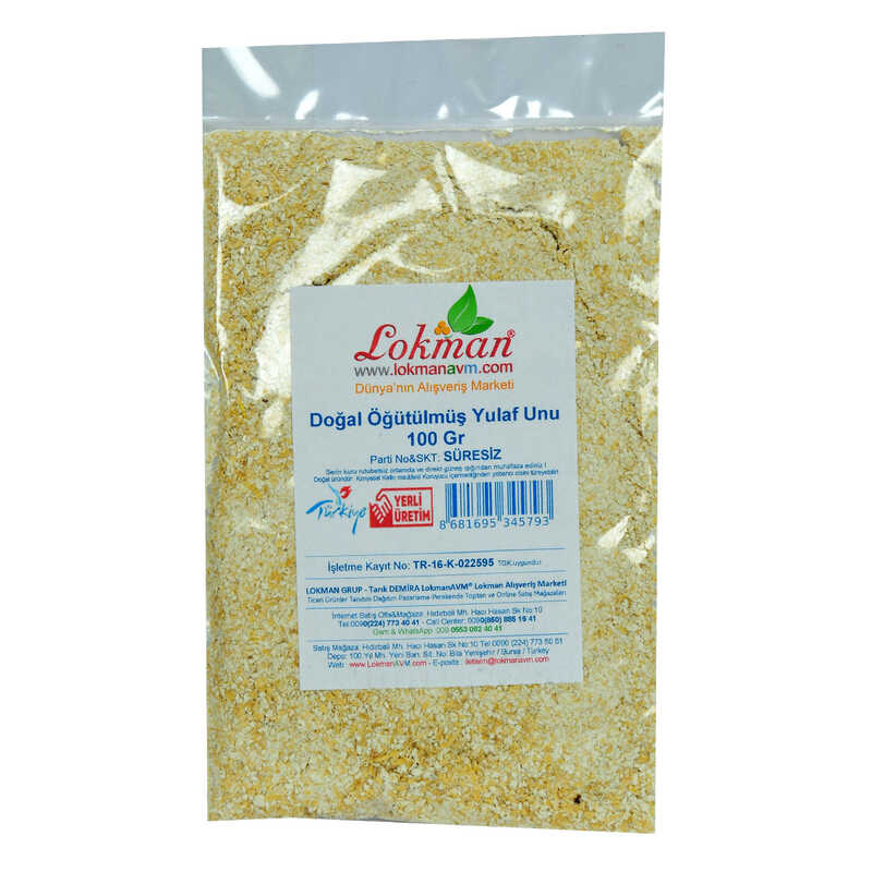 Natural Ground Oat Flour 100 Gr Package