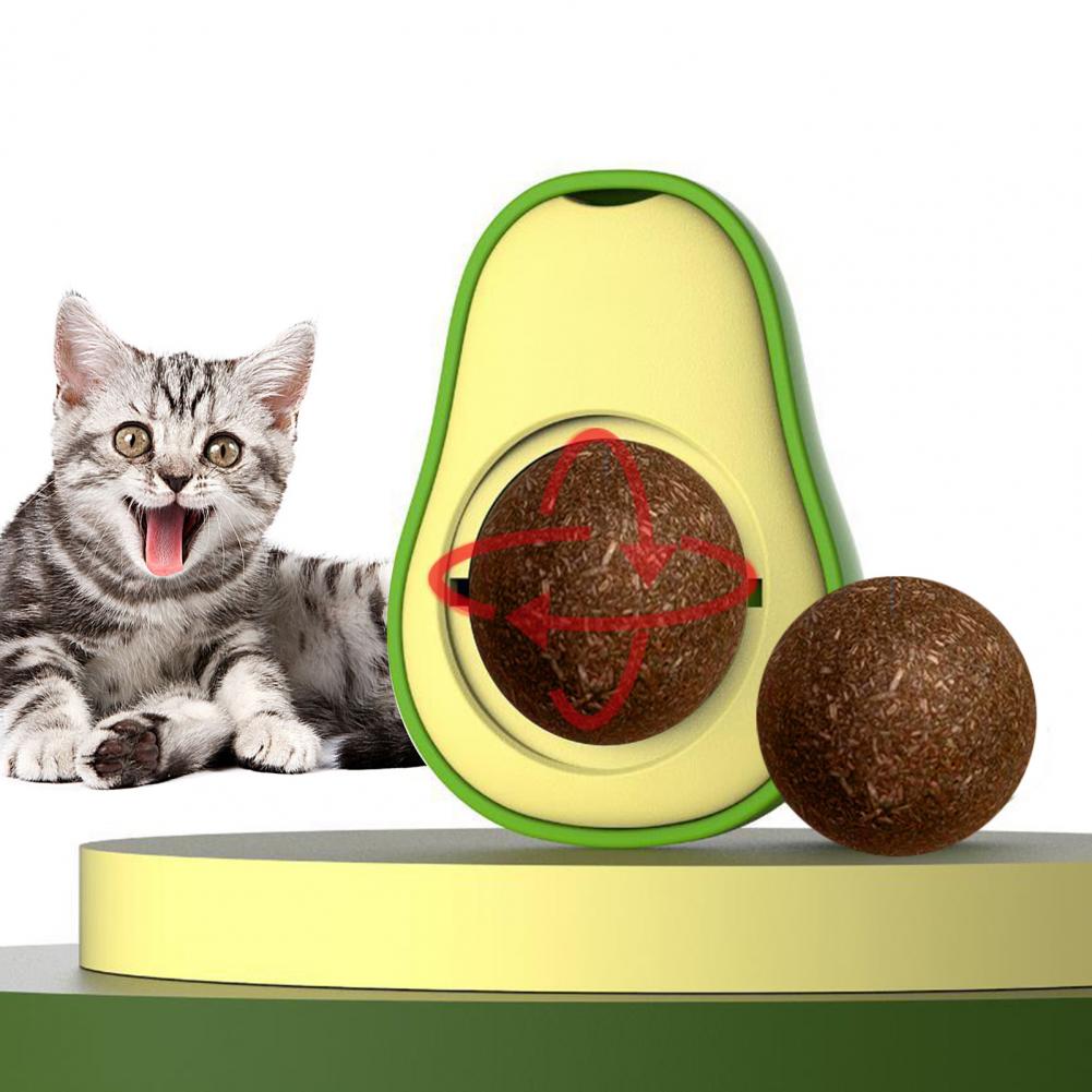 Avocado Spinning Catnip Cat Play Ball Natural Cat Toy