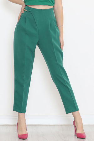 Chain Detail Pants Green