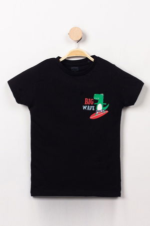 3-7 Years Printed Kids T-Shirt Black