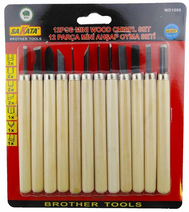 Sakata WD 1008 Wood Carving Set 12 Piece