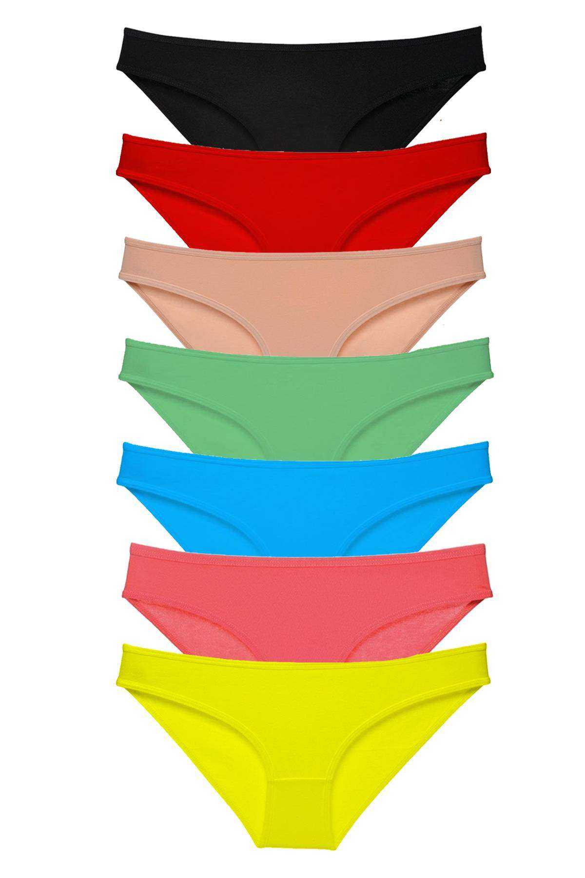 7pcs Super Eco Set Lycra Women Slip Panties Multicolor