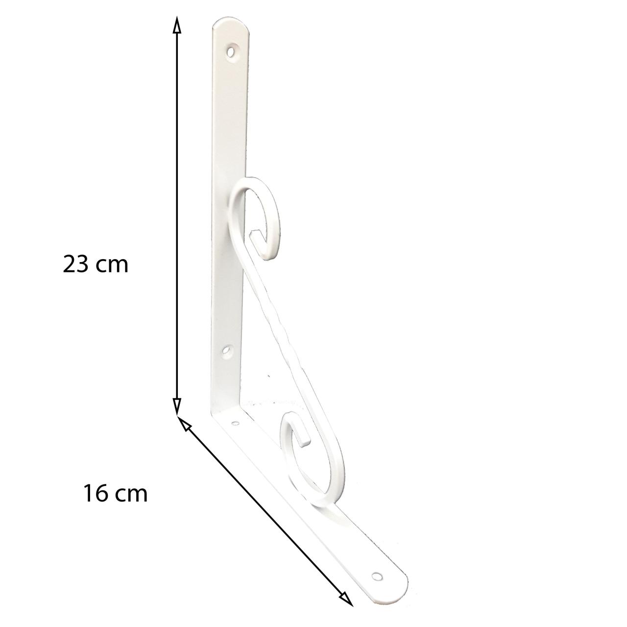 Wrought Iron Shelf Bottom No:3 White