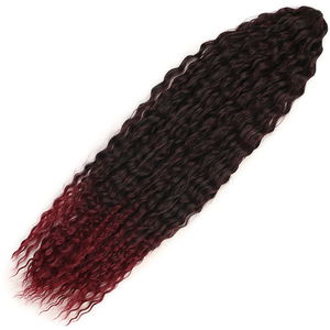 Brazilian Afro Wavy Hair / Black / Red Ombré