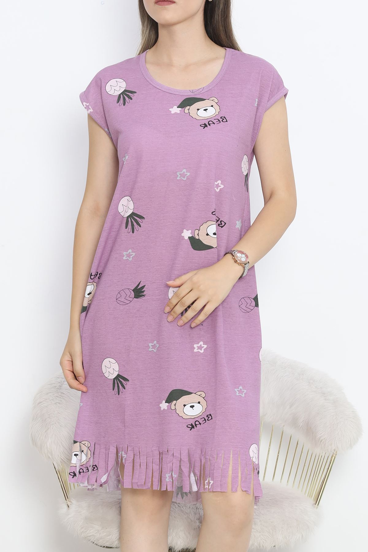 Printed Rotation Tassel Dress Koyumor