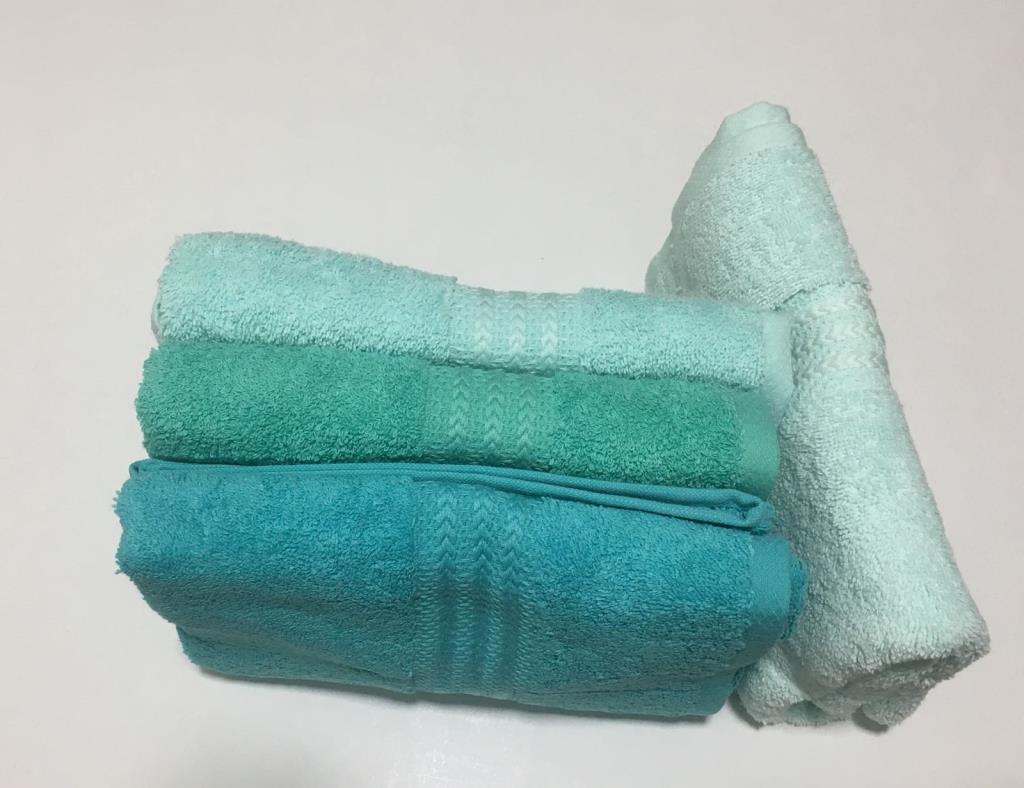 4 pcs 50x90 Towel Set Water Green