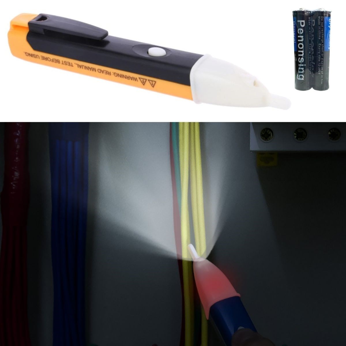 Electrical Leakage Digital Check Pen Device -Detector Non Contact Illuminated Cable Voltage Tester