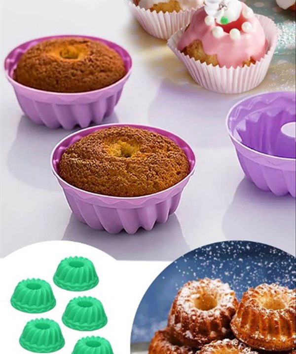 Muffin Cake Mold Silicone 6 Pieces