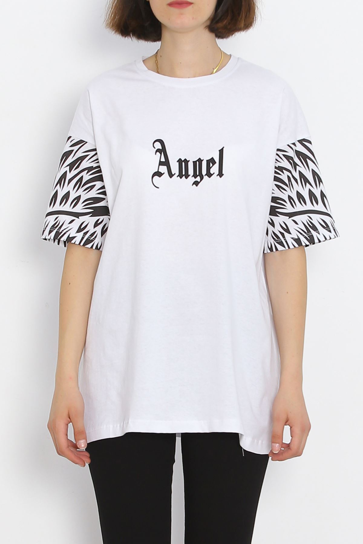 Front Back Printed T-Shirt White