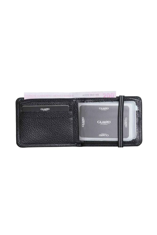 Rubberized Sport Genuine Leather Black Wallet