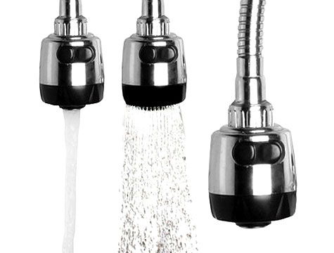 2 Function Spiral Faucet Spout with Swivel Head