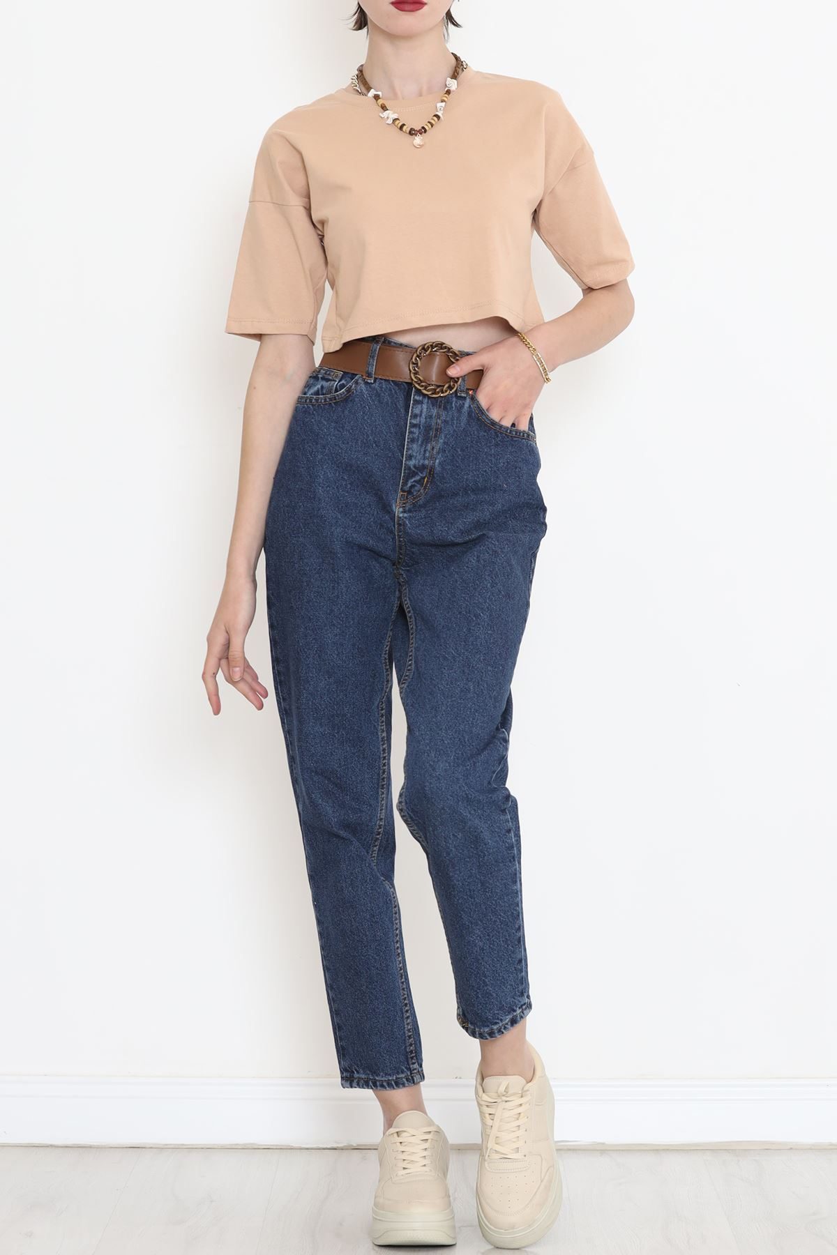 Single Jersey Crop T-Shirt Mink