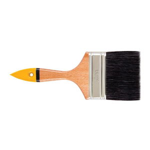 Luna Black Wooden Handle Oil Paint Brush No:4