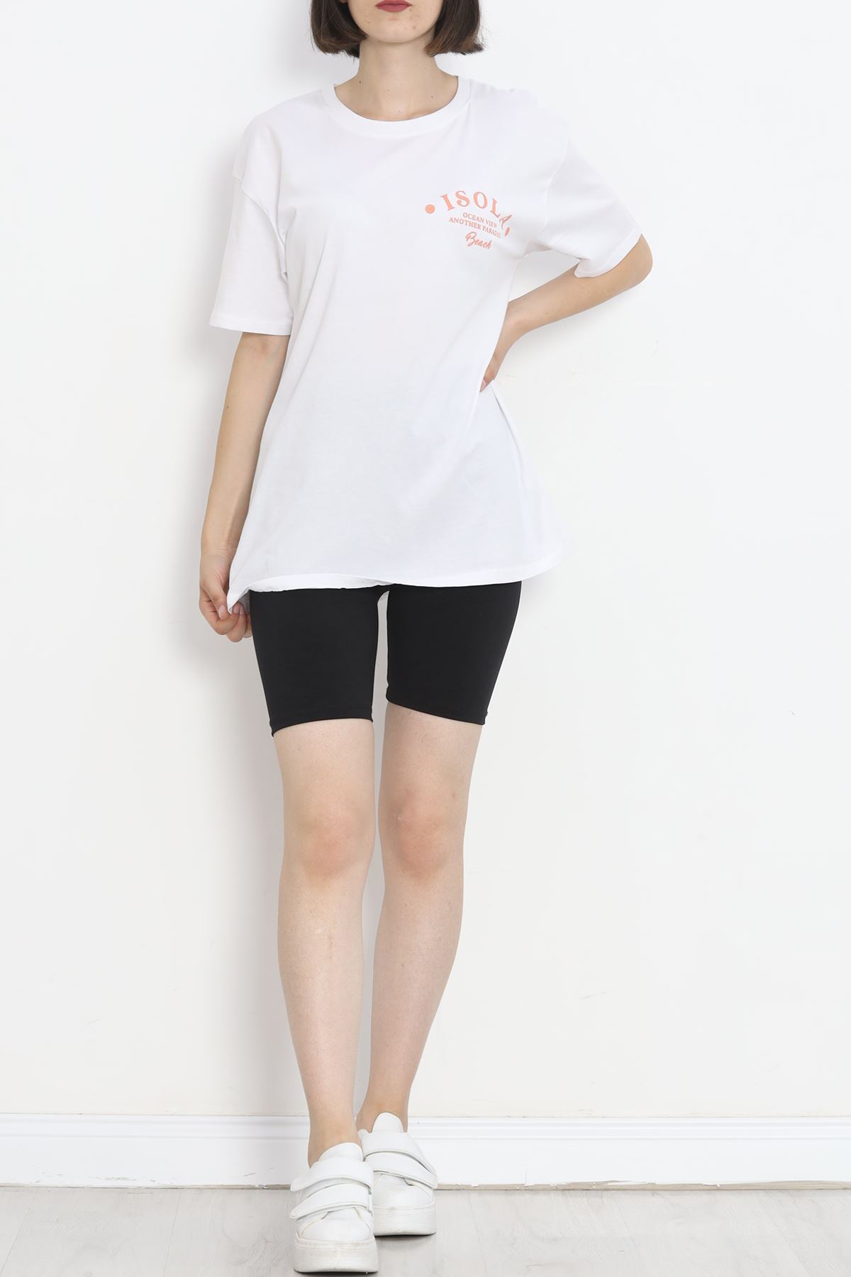 Front Back Printed T-Shirt White