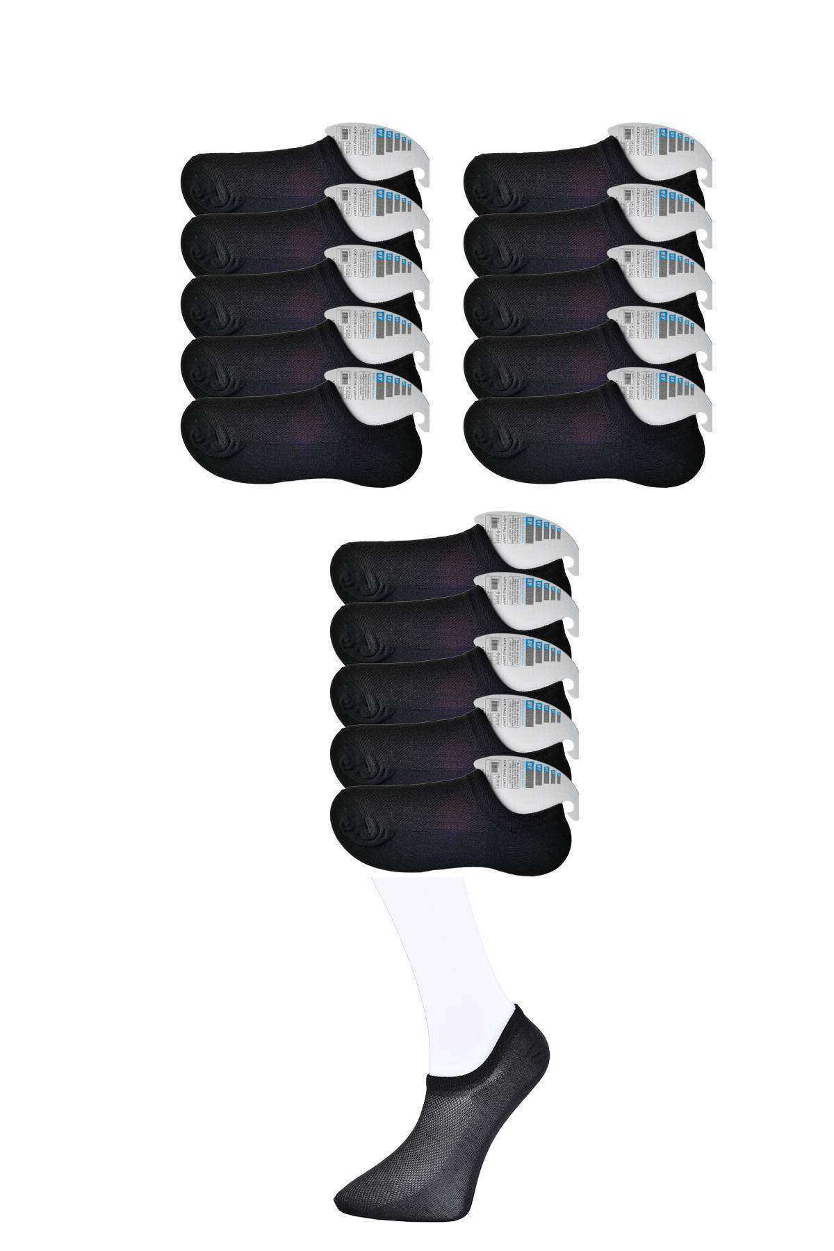 Black Men's Invisible Socks 15 pairs