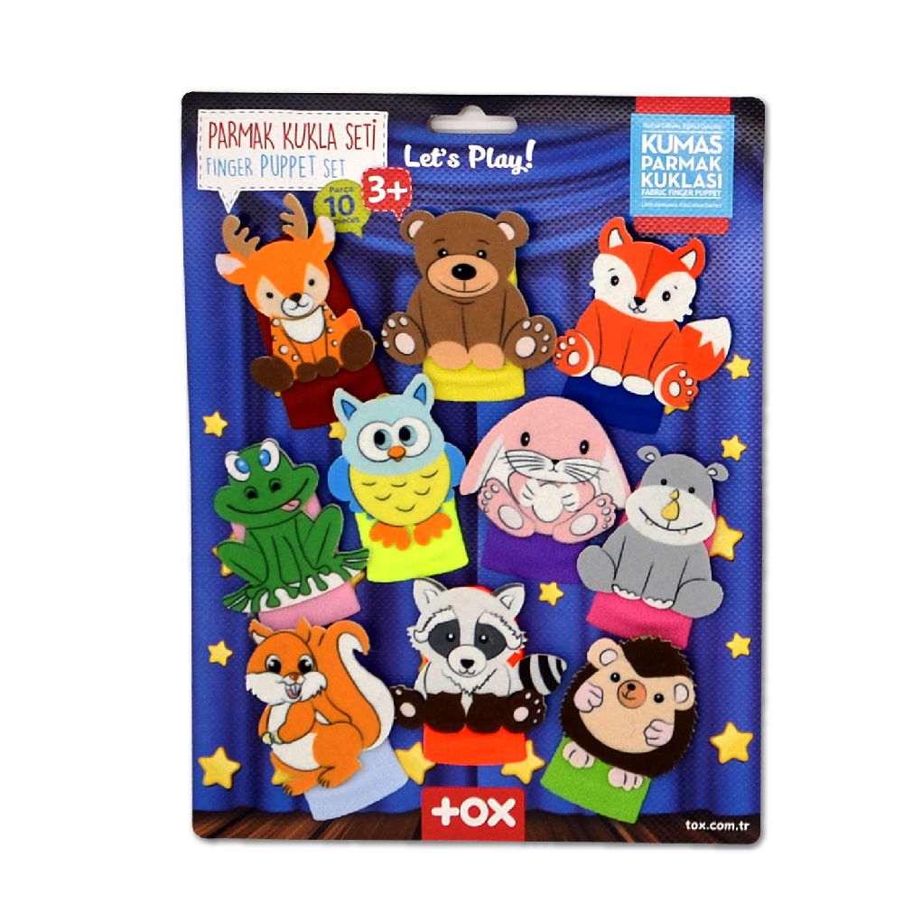 Forest Animals 10 Piece Finger Puppet Set