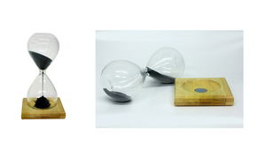 Magnet Magnetic Hourglass with Wooden Stand