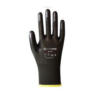 Active NT 101 PU Black Nitrile Gloves Number 10