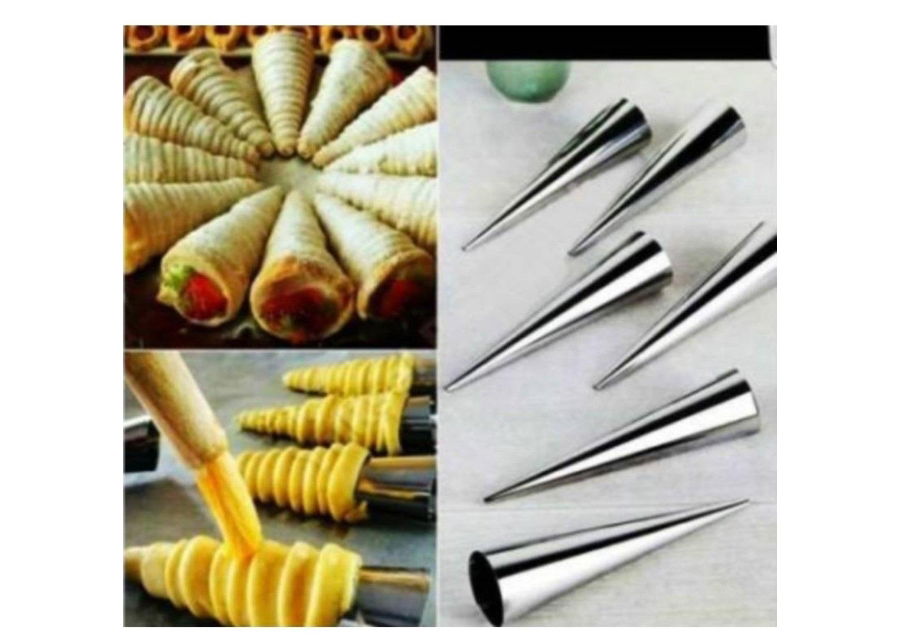 Kornet Cookie Shaper - Stainless Korneo Mold 6 pcs