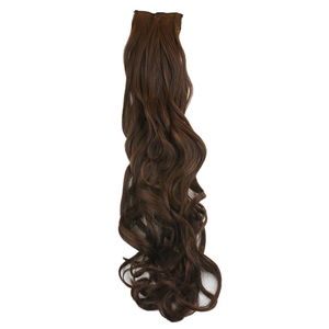 Kanekalon Fiber Synthetic Wavy 8 Piece Hair Snaps / Coffee Caramel