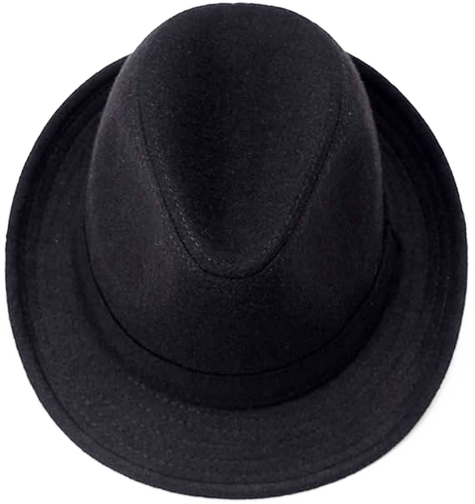 Kids Size Black Fabric Trilby Hat Show Hat Michael Jackson Hat 54 No