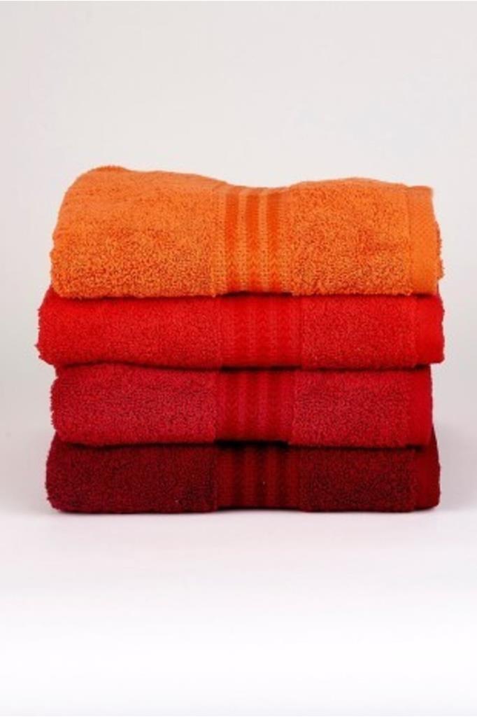 4 pcs 50x90 Towel Set Red