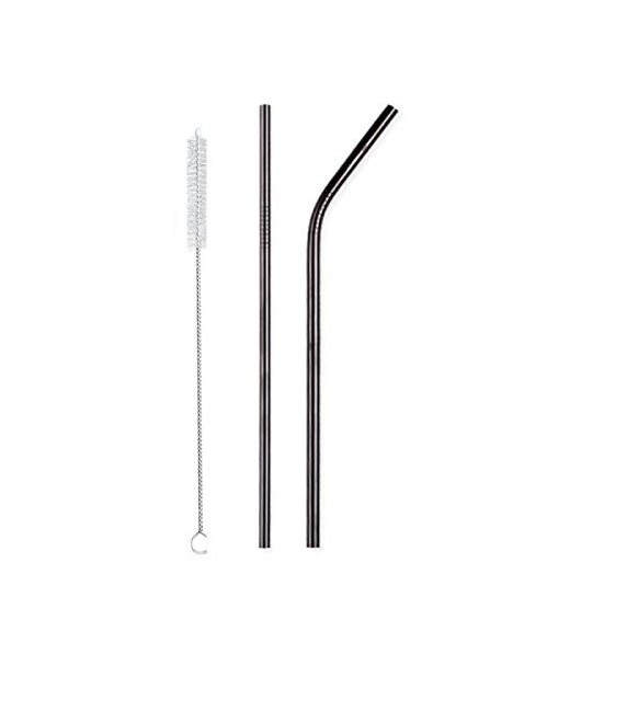 5 Piece Metal Straw - Stainless Eco-Friendly Metal Straw Brush Set