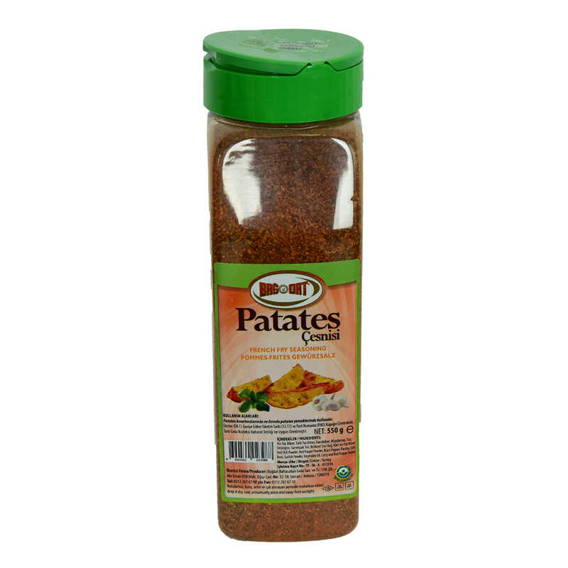 Fried Potato Spice Seasoning Mix Pet Jar with Salt Shaker 550 Gr