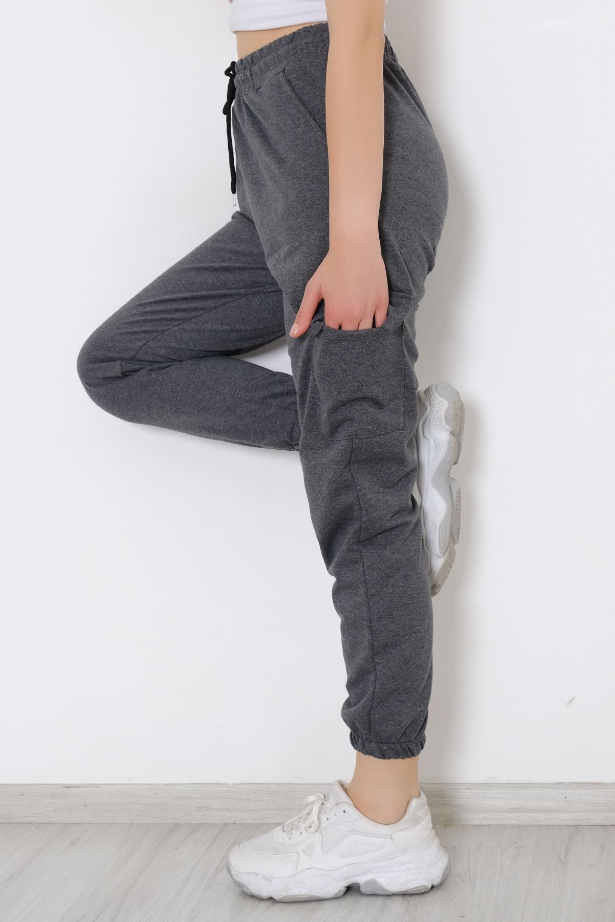 Cargo Pocket Sweatpants Smoked