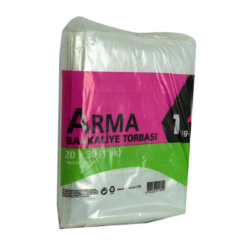 Nylon Bag Arma Transparent Grocery Nuts Candy Bag 20x30 (1 lik ) Approximately 265 Pieces 1000 Gr