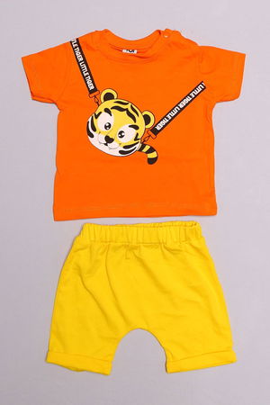 6-18 Months Printed Baby Suit Orange