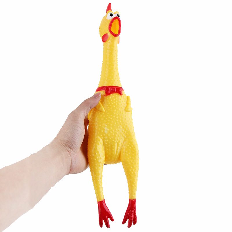 Rooster with Whistle for Dogs - Noisy Chicken Cat Dog Toy 16 cm