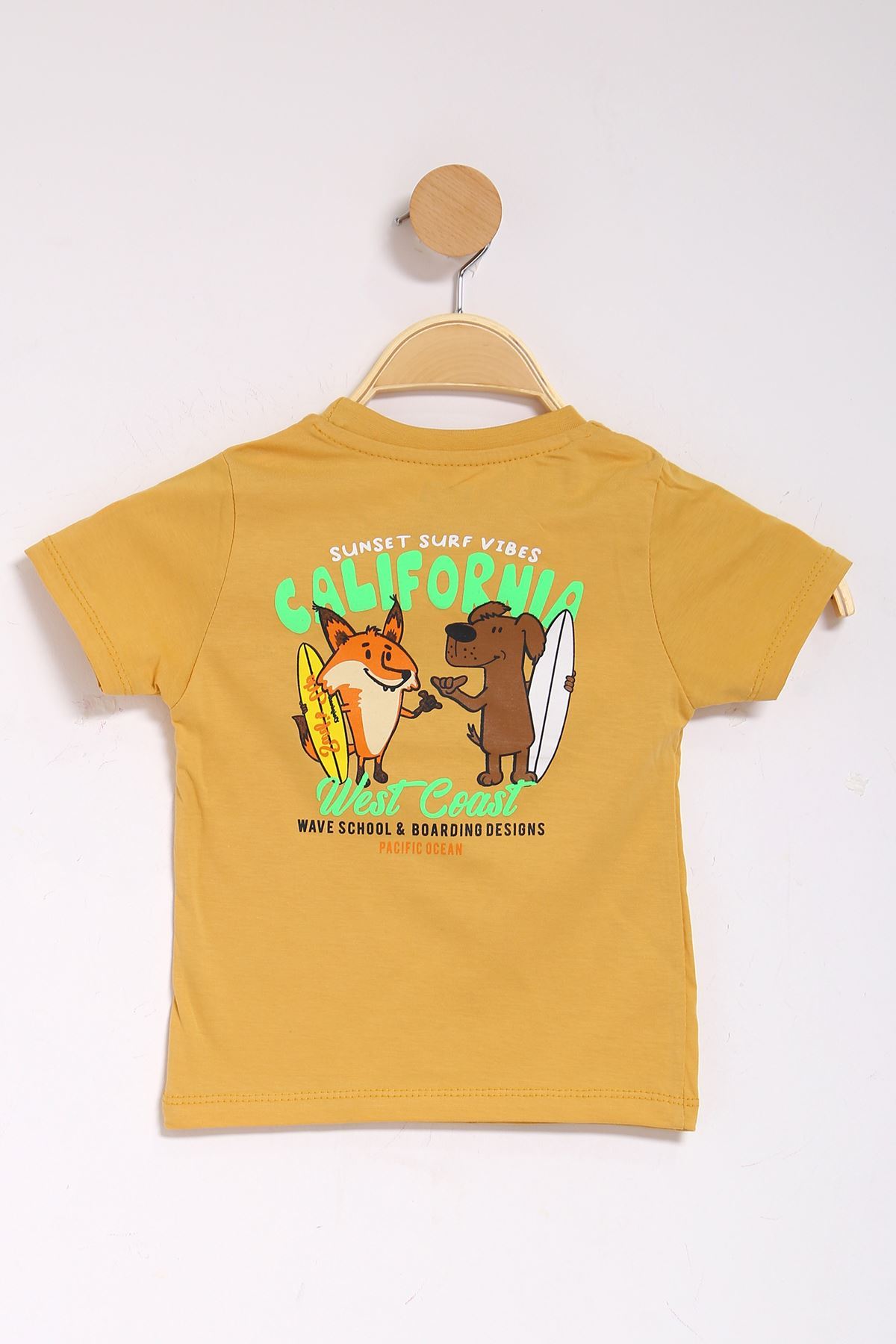 1-4 Years Printed Kids T-Shirt Mustard