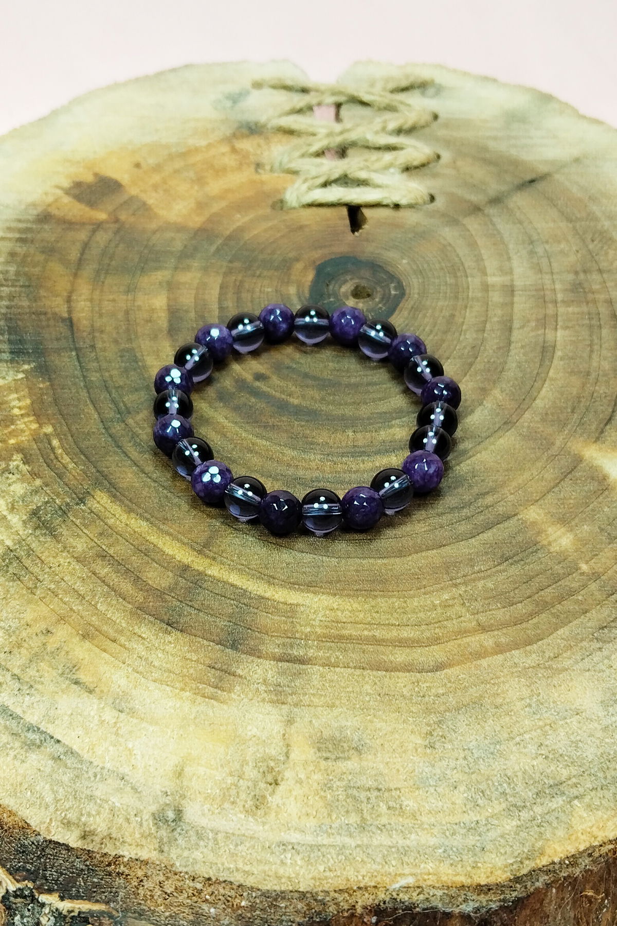 Amethyst Natural Stone Bracelet Boxed