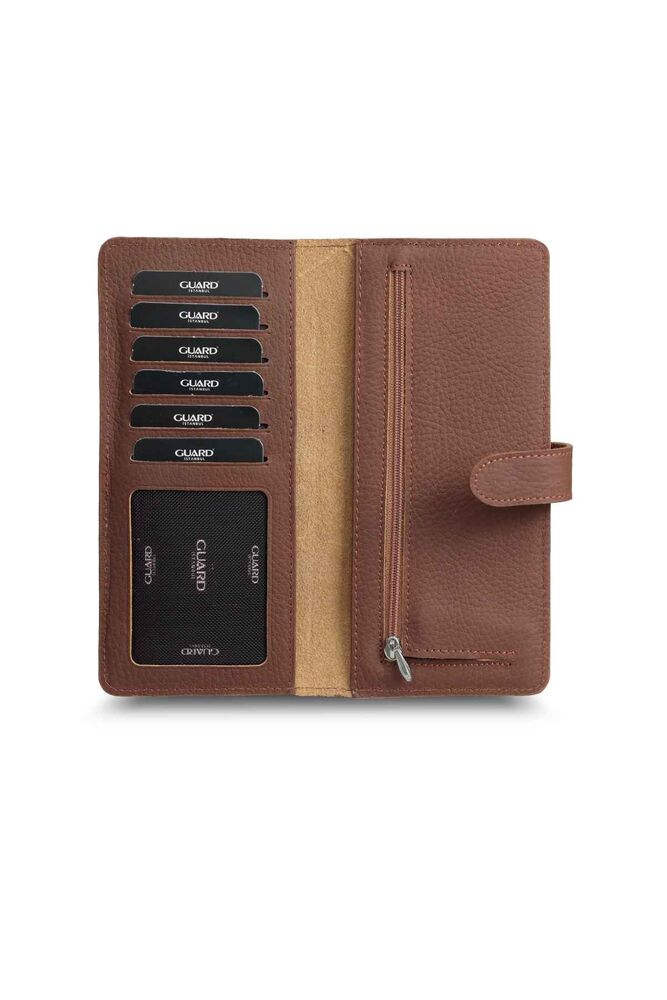 Matte Tan Leather Phone Wallet with Card and Money Slots