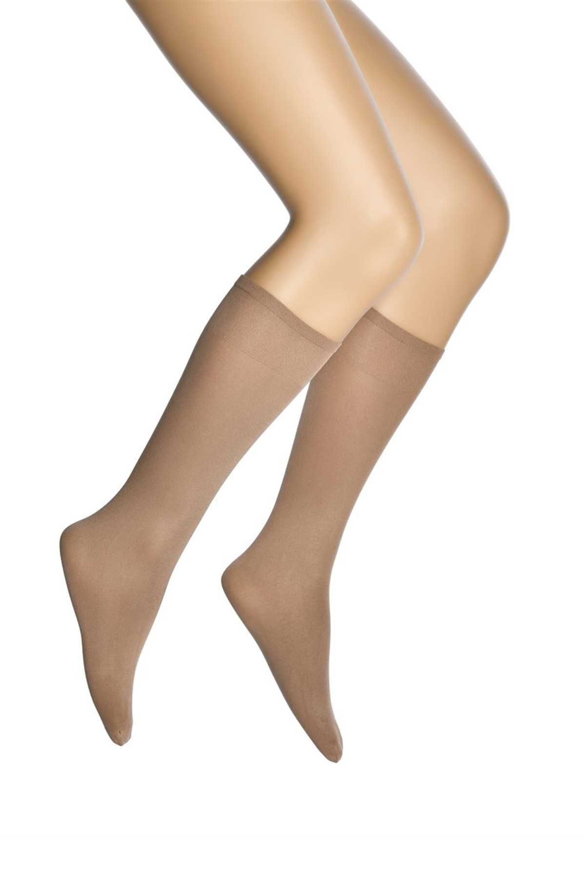 6 Pcs Micro 70 Knee High Women Socks Bronze 38