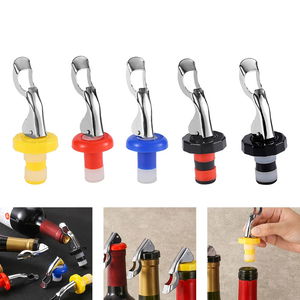 Leakproof Wine Stopper with Opener - Bottle Stopper 2 Pcs