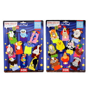 2 Sets - 20 Pieces Farm and Flying Animals Finger Puppet