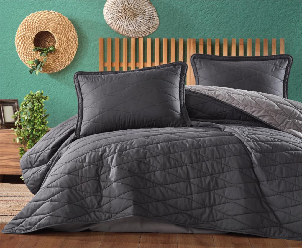 Single Bedspread Lorna v6 Anthracite