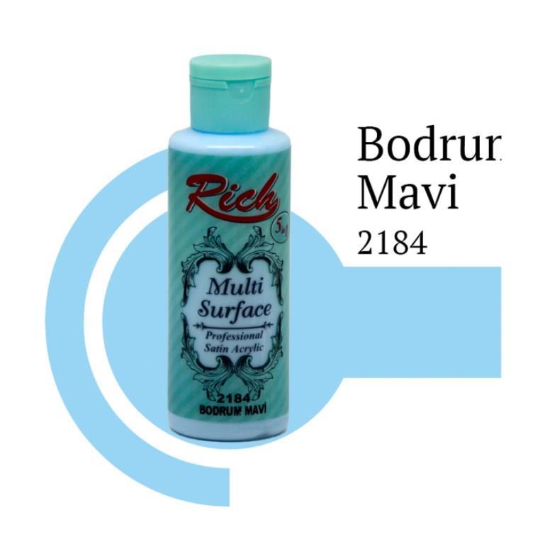 Rich Multi Surface 2184 Bodrum Blue Acrylic Paint 120 cc