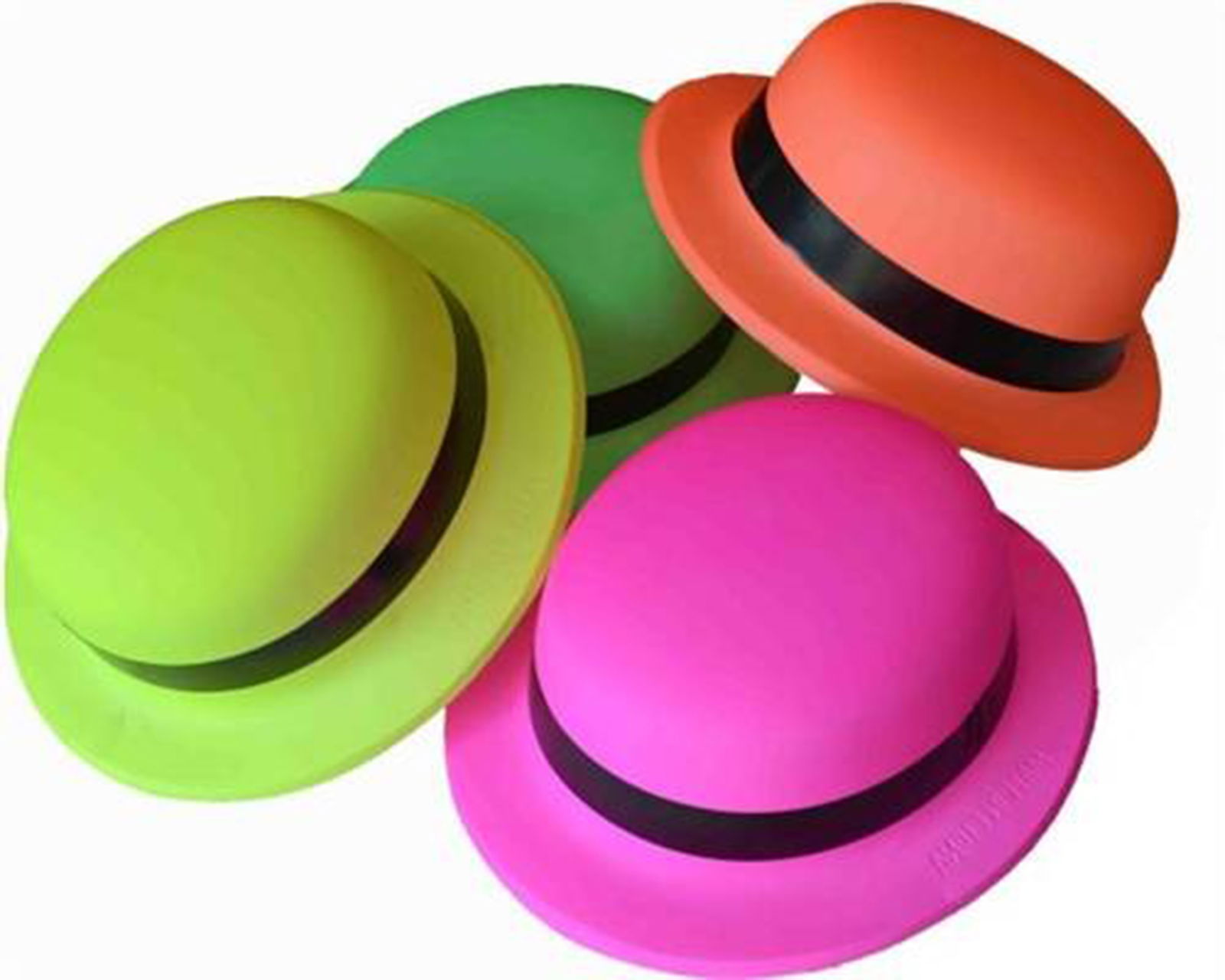 Neon Party Pink Color Melon Plastic Party Hat