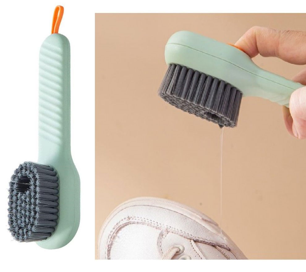 Suede Boots Nubuck Shoe Cleaning Brush with Detergent Reservoir Kitchen Bathroom Brush Multipurpose